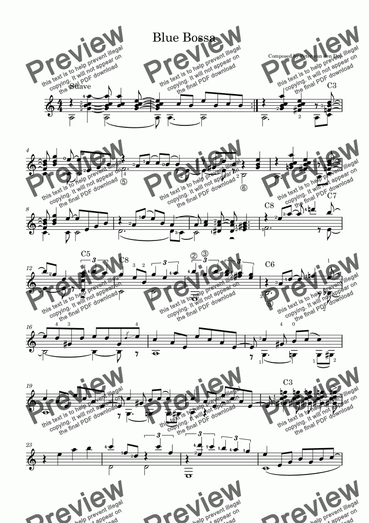 blue bossa pdf