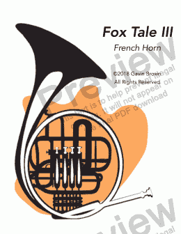 page one of Fox Tale III for Horn in F