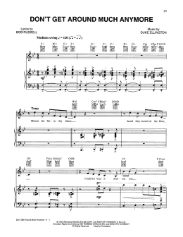 page one of Don't Get Around Much Anymore (Piano, Vocal & Guitar Chords (Right-Hand Melody))