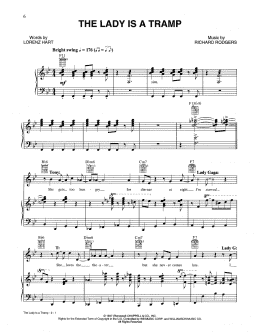 page one of The Lady Is A Tramp (Piano, Vocal & Guitar Chords (Right-Hand Melody))