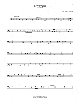 page one of Let It Go (from Frozen) (Bassoon Solo)