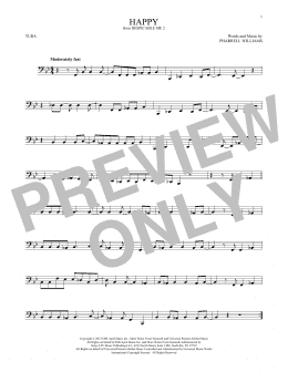 page one of Happy (from Despicable Me 2) (Tuba Solo)