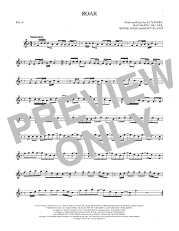 page one of Roar (Bells Solo)