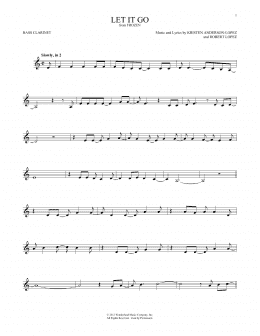 page one of Let It Go (from Frozen) (Bass Clarinet Solo)