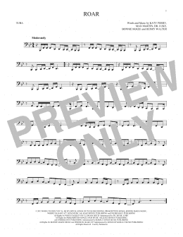 page one of Roar (Tuba Solo)