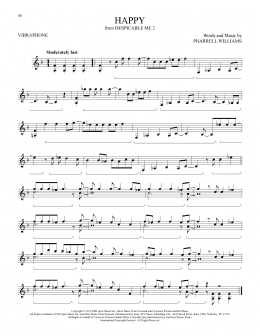 page one of Happy (from Despicable Me 2) (Vibraphone Solo)