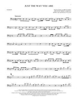 page one of Just The Way You Are (Bassoon Solo)