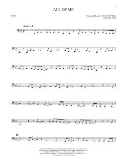 page one of All Of Me (Tuba Solo)