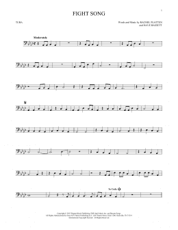 page one of Fight Song (Tuba Solo)