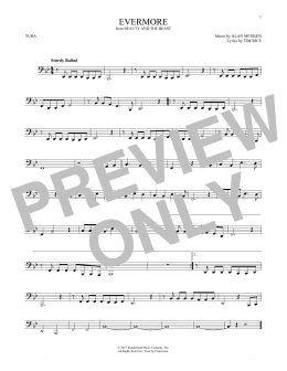 page one of Evermore (from Beauty and The Beast) (Tuba Solo)