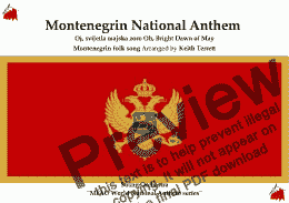 page one of Montenegrin National Anthem for String Orchestra (MFAO World National Anthem Series)