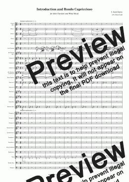 page one of Introduction and Rondo Capriccioso (Clarinet and Wind Band)