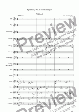 page one of Symphony No. 3 in B-flat major, Op. 75 - IV. Choral