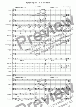 page one of Symphony No. 3 in B-flat major, Op. 75 - V. Finale