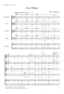 page one of Ave Maria (SATB Choir)