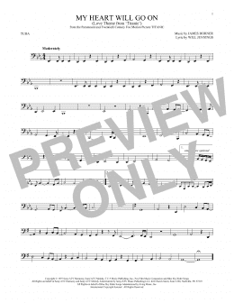 page one of My Heart Will Go On (Love Theme from Titanic) (Tuba Solo)