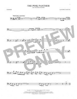 page one of The Pink Panther (Bassoon Solo)