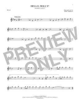 page one of Hello, Dolly! (Bells Solo)