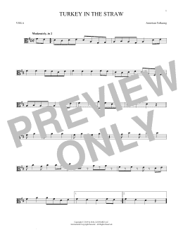 page one of Turkey In The Straw (Viola Solo)