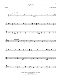 page one of Tequila (Oboe Solo)