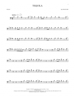 page one of Tequila (Cello Solo)