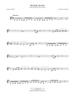 page one of Peter Gunn (Bass Clarinet Solo)