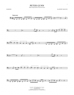 page one of Peter Gunn (Bassoon Solo)