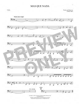 page one of Mas Que Nada (Tuba Solo)