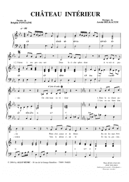 page one of Chateau intérieur (Piano & Vocal)