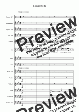 page one of Missa Solemnis - Laudamus te