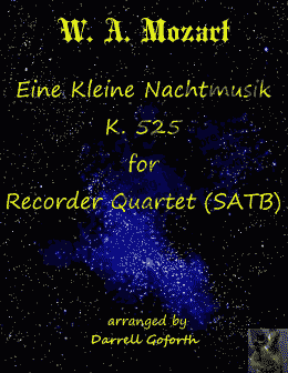 page one of Eine Kleine Nachtmusik for Recorder Quartet