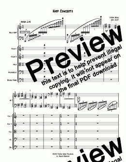 page one of Harp Concerto - Score and parts