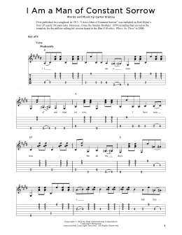 I Am A Man Of Constant Sorrow (arr. Fred Sokolow) (Solo Guitar Tab)