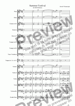 page one of Summer Festival for Full Orchestra