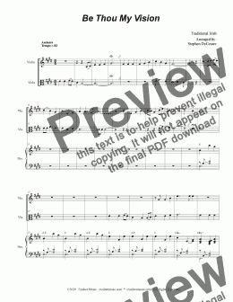 page one of Be Thou My Vision (Duet for Violin and Viola)