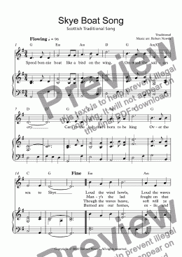 page one of Skye Boat Song