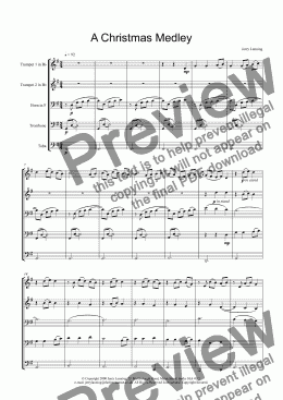 page one of A Christmas Medley (brass quintet)