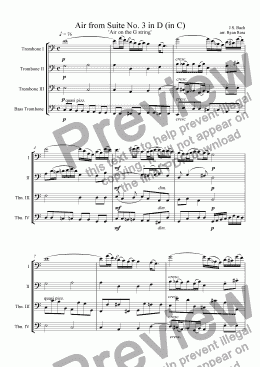 page one of Air from Suite No. 3 (Air on the G string)