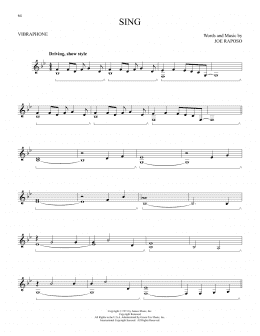 page one of Sing (Vibraphone Solo)