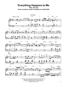 page one of Everything Happens To Me (Piano Solo)