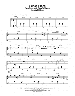 page one of Peace Piece (Piano Solo)