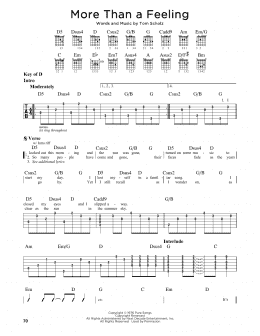 page one of More Than A Feeling (Guitar Cheat Sheet)