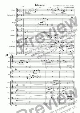 page one of Schumann - Träumerei for Orchestra