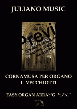 page one of CORNAMUSA PER ORGANO (EASY ORGAN) - L. VECCHIOTTI