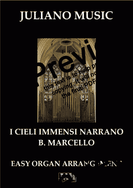 page one of I CIELI IMMENSI NARRANO (EASY ORGAN - C VERSION) - B. MARCELLO