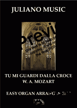 page one of TU MI GUARDI DALLA CROCE (EASY ORGAN - C VERSION) - W. A. MOZART