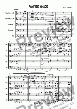 page one of FANFARE AMADE