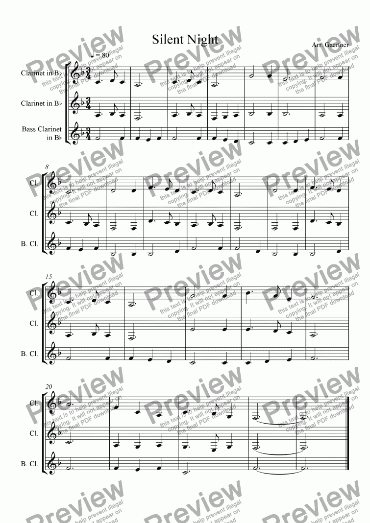 Silent Night - Download Sheet Music PDF file