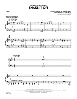 page one of Shake It Off - Piano (Jazz Ensemble)