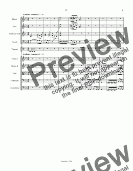 page one of Symphony No. 2, Movement 2 (Orchestrated version)